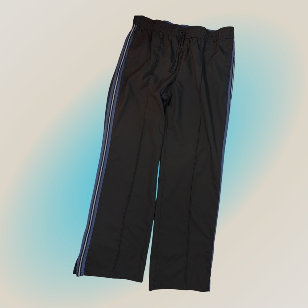 SJB Active Vintage Men's Gray / Blue Joggers-track Pants wide leg Sz L Y2K